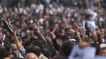 Thousands protest Palestinian Authority pay cut in Gaza