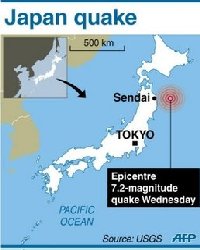 Strong earthquake jolts Japan 