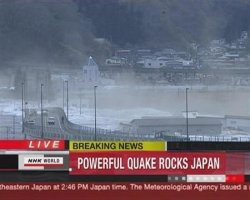 Huge Japan quake causes tsunami, fires, landslide